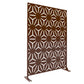 72" Brown Steel Three Panel Screen Room Divider