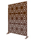72" Brown Steel Three Panel Screen Room Divider