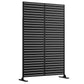 72" Black Steel Three Panel Screen Room Divider