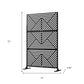 72" Black Steel Three Panel Screen Room Divider