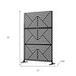 72" Black Steel Three Panel Screen Room Divider