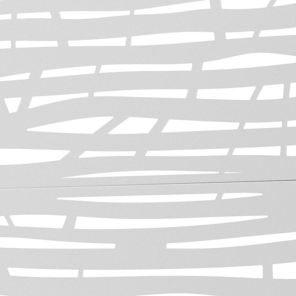 72" White Steel Three Panel Screen Room Divider