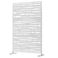72" White Steel Three Panel Screen Room Divider