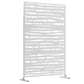 72" White Steel Three Panel Screen Room Divider