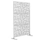 72" White Steel Three Panel Screen Room Divider