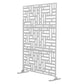72" White Steel Three Panel Screen Room Divider