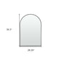 39" Black Arch Metal Framed Bathroom Vanity Mirror
