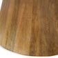 60" Natural Rounded Solid Wood Pedestal Base Dining Table