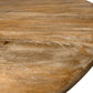 60" Natural Rounded Solid Wood Pedestal Base Dining Table