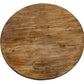 60" Natural Rounded Solid Wood Pedestal Base Dining Table