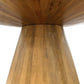 60" Natural Rounded Solid Wood Pedestal Base Dining Table