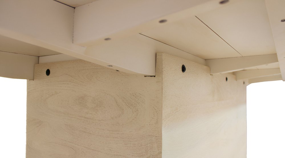 72" Natural and Brown Solid Wood Pedestal Base Dining Table