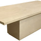 84" Natural Solid Wood Pedestal Base Dining Table