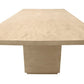 84" Natural Solid Wood Pedestal Base Dining Table