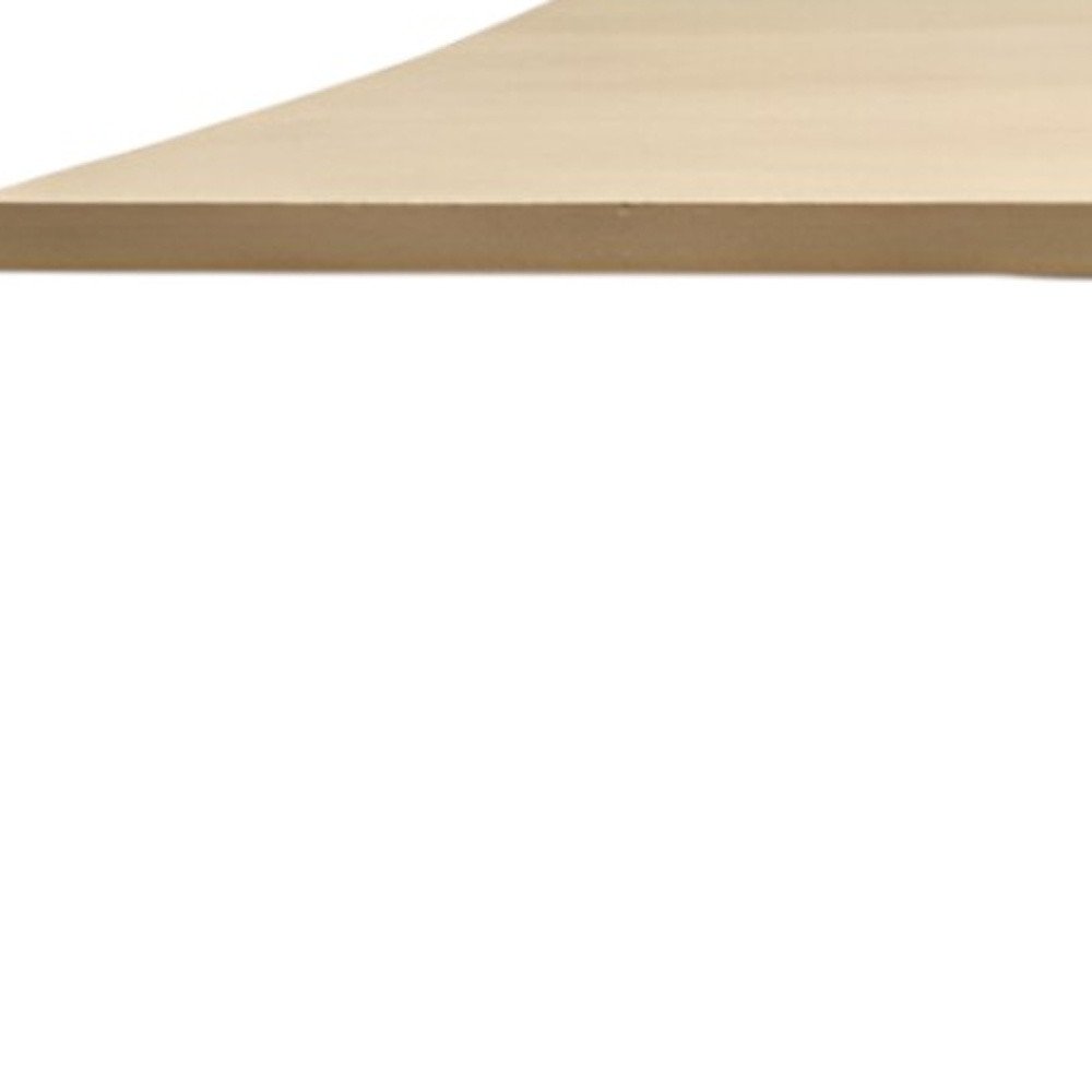 96" Natural and Brown Solid Wood Pedestal Base Dining Table