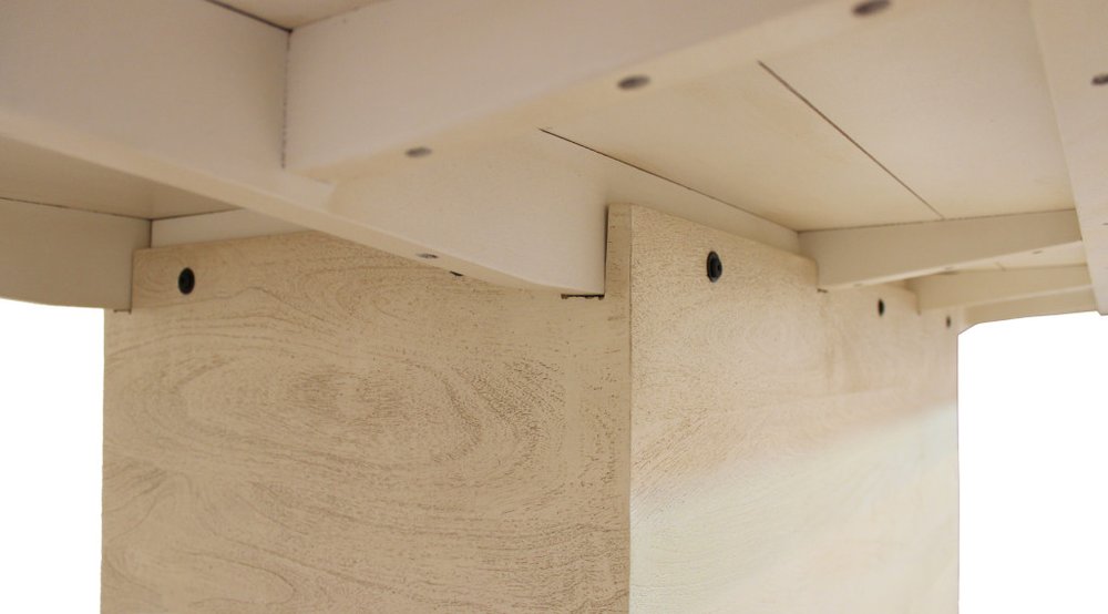 108" Natural Solid Wood Pedestal Base Dining Table