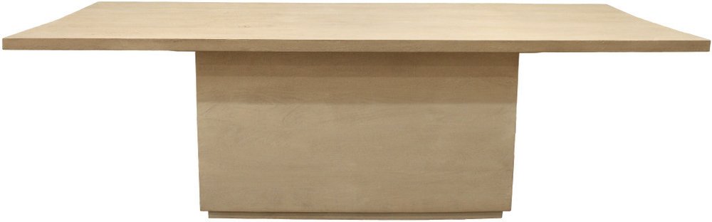 108" Natural Solid Wood Pedestal Base Dining Table