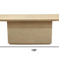 108" Natural Solid Wood Pedestal Base Dining Table