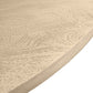 60" Natural and Brown Rounded Solid Wood Pedestal Base Dining Table