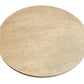 60" Natural and Brown Rounded Solid Wood Pedestal Base Dining Table