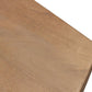 82" Natural And Black Solid Wood And Iron Pedestal Base Dining Table