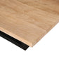 60" Natural and Black Solid Wood And Iron Frame Base Square Dining Table