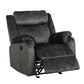 35" Granite Gray Fabric Manual Recliner