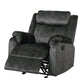 35" Granite Gray Fabric Manual Recliner