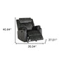 35" Granite Gray Fabric Manual Recliner