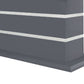 52" Dark Gray Wood And Faux Crystal Pedestal Coffee Table
