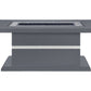 52" Dark Gray Wood And Faux Crystal Pedestal Coffee Table