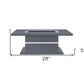 52" Dark Gray Wood And Faux Crystal Pedestal Coffee Table