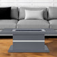 52" Dark Gray Wood And Faux Crystal Pedestal Coffee Table
