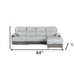 Beige And Brown Fabric Sleeper L Shaped Three Piece Sofa and Storage Chaise Sectional