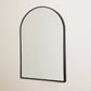 36" Black Metal Arch Framed Accent Mirror