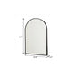 36" Black Metal Arch Framed Accent Mirror