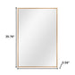 36" Gold Aluminum Framed Accent Mirror