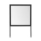 40" Gray Square Wood Framed Accent Mirror