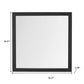 40" Gray Square Wood Framed Accent Mirror