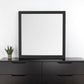 40" Gray Square Wood Framed Accent Mirror