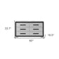 60" Gray And Black Wood Six Drawer Double Dresser
