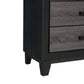 58" Black And Gray Wood Six Drawer Double Dresser
