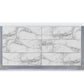 61" White Faux Marble And Wood Lighted Six Drawer Double Dresser