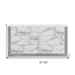 61" White Faux Marble And Wood Lighted Six Drawer Double Dresser