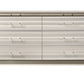 64" White And Silver Wood Six Drawer Double Dresser