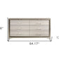 64" White And Silver Wood Six Drawer Double Dresser