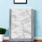 49" Silver And White Wood Faux Marble Lighted Five Drawer Dresser
