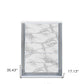 49" Silver And White Wood Faux Marble Lighted Five Drawer Dresser