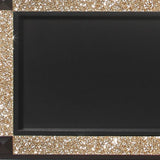 Black Faux Crystal Bling Wood And Upholstery Lighted King Bed Frame