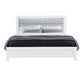 White And Gray Wood And Upholstery Lighted Twin Bed Frame
